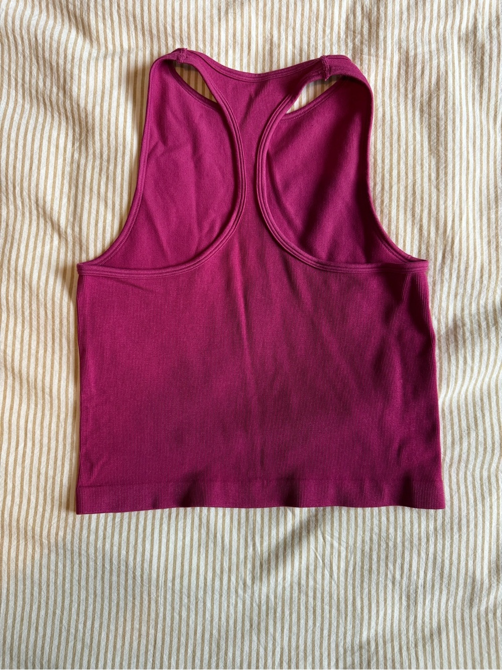 Free People Fuchsia Ribbed High-Neck Crop Tank - Picture 2 of 3